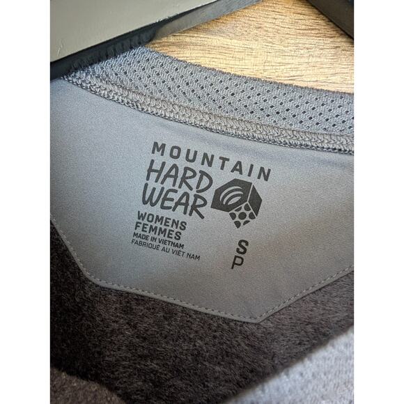 Mountain Hardwear T-Shirt Women Small Charcoal Airmesh Long Sleeve Crew Neck NWT - Picture 3 of 4